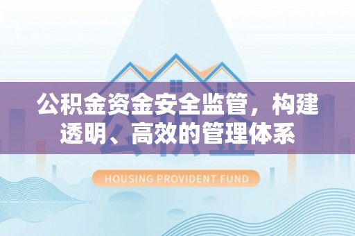 旗津公积金资金安全监管，构建透明、高效的管理体系